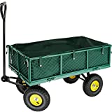 TecTake Cart chariot fer remorque remorque transport bois chariot de jardin 350kg